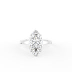 18K Solitaire Marquise Diamond Ring — TOP