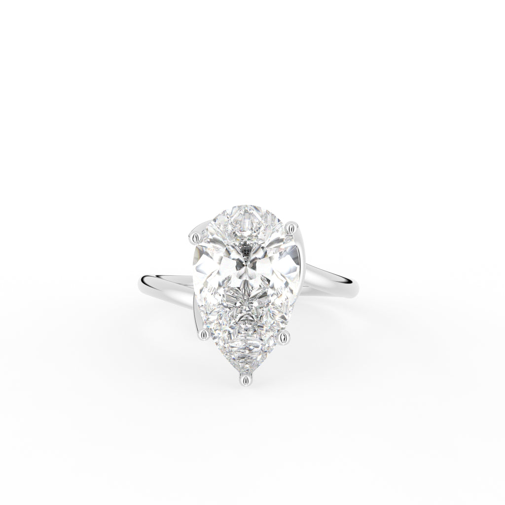 vimg:FJ6336|vimg:FJ6337|vimg:FJ6338|18K Solitaire Pear Diamond Ring — TOP