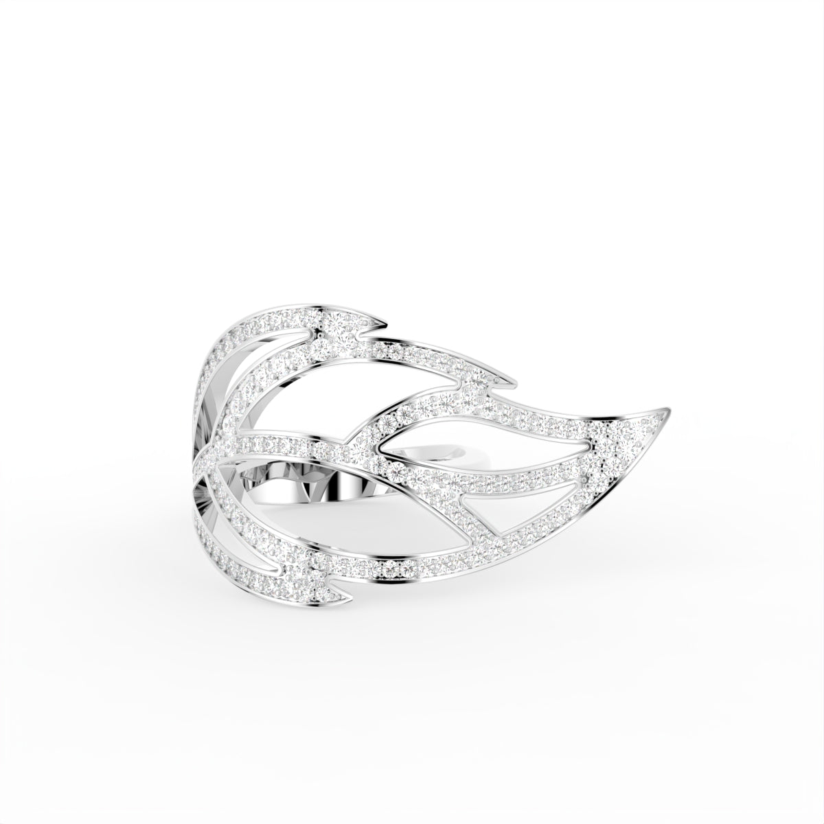 18K Bespoke Openwork Diamond Ring — TOP