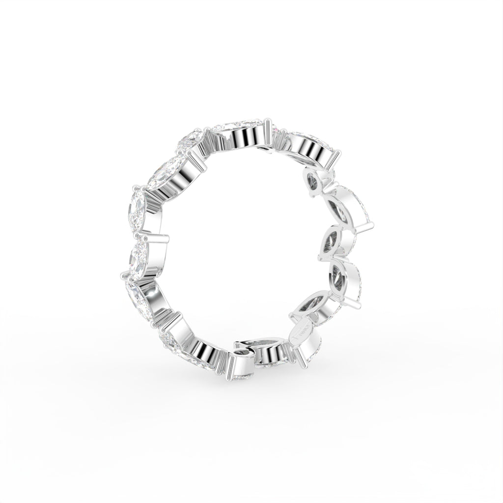 18K Bespoke Marquise Diamond Eternity Ring — 3D VIEW