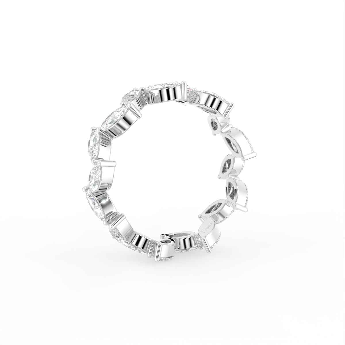 18K Bespoke Marquise Diamond Eternity Ring — 3D VIEW