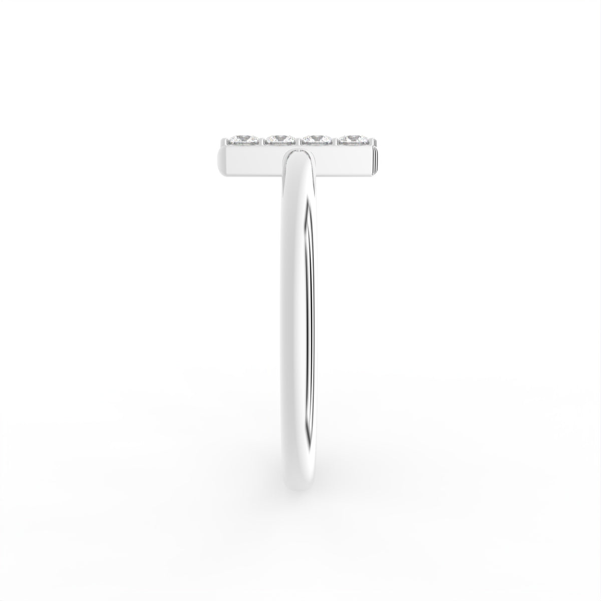18K Pave Diamond Band Ring — SIDE
