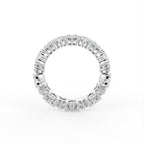 18K White Gold Eternity Heart Diamond Ring — FRONT