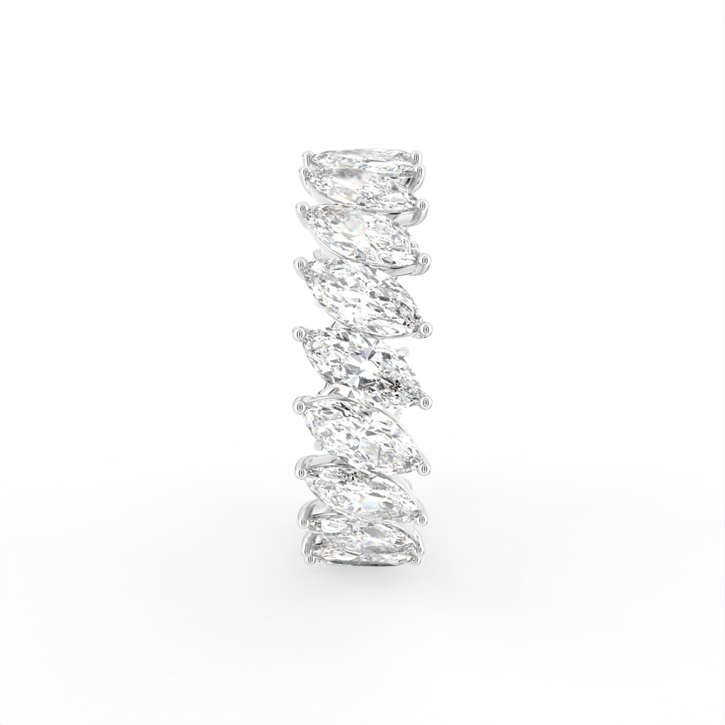 vimg:FJ4659|vimg:FJ4660|vimg:FJ4661|vimg:FJ4662|vimg:FJ4663|vimg:FJ4664|vimg:FJ3865|14K White Gold Eternity Marquise Diamond Ring — SIDE