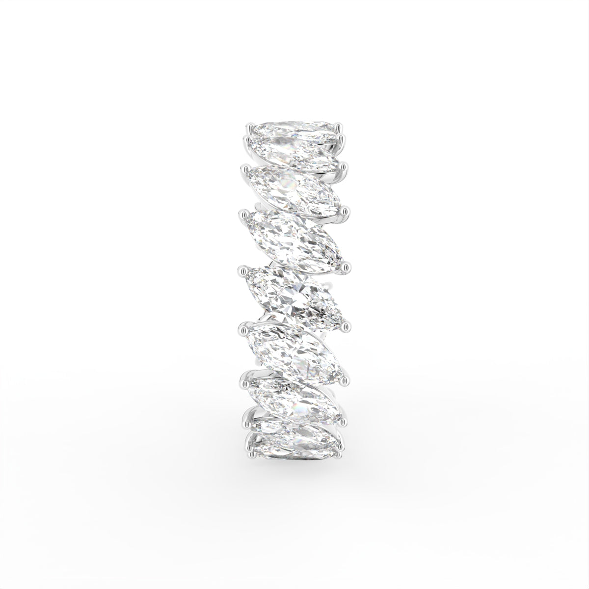 vimg:FJ4659|vimg:FJ4660|vimg:FJ4661|vimg:FJ4662|vimg:FJ4663|vimg:FJ4664|vimg:FJ3865|14K White Gold Eternity Marquise Diamond Ring — SIDE