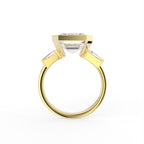 Sterling Silver Diamond Ring — FRONT/BACK