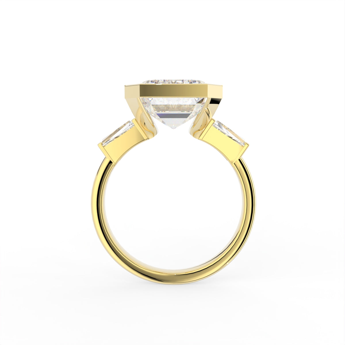 Sterling Silver Diamond Ring — FRONT/BACK