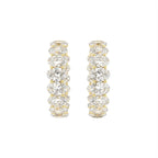 18K Diamond Hoop Earrings — TOP