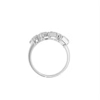 18K Floral Baguette Diamond Ring — FRONT