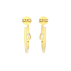 18K Pear Diamond Hoop Earrings — BACK