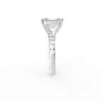 18K Solitaire Radiant Diamond Engagement Ring — SIDE