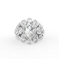 18K Bespoke Oval Diamond Statement Ring — TOP
