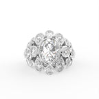 18K Bespoke Oval Diamond Statement Ring — TOP