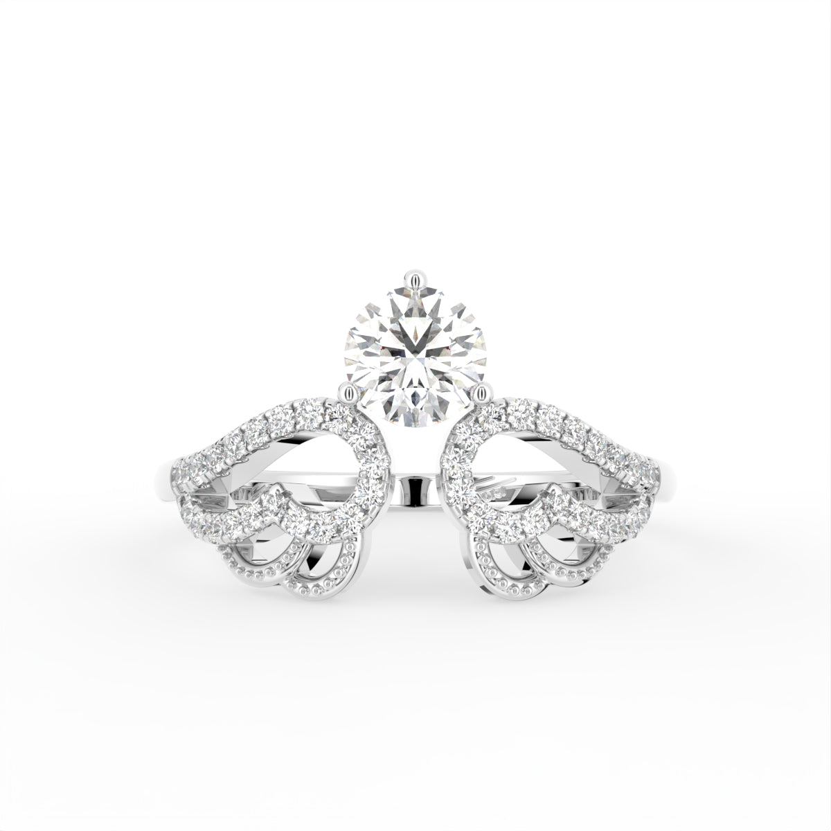 vimg:FJ3069|vimg:FJ3071|18K White Gold Round Diamond Promise Ring — TOP