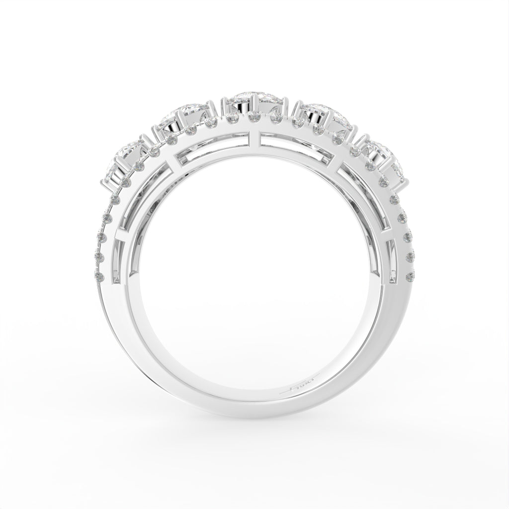 18K Cushion Diamond Statement Ring — FRONT