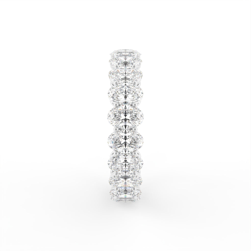 vimg:FJ4034|vimg:FJ3276|vimg:FJ3278|vimg:FJ3279|vimg:FJ3993|14K White Gold Full Eternity Oval Diamond Ring — SIDE