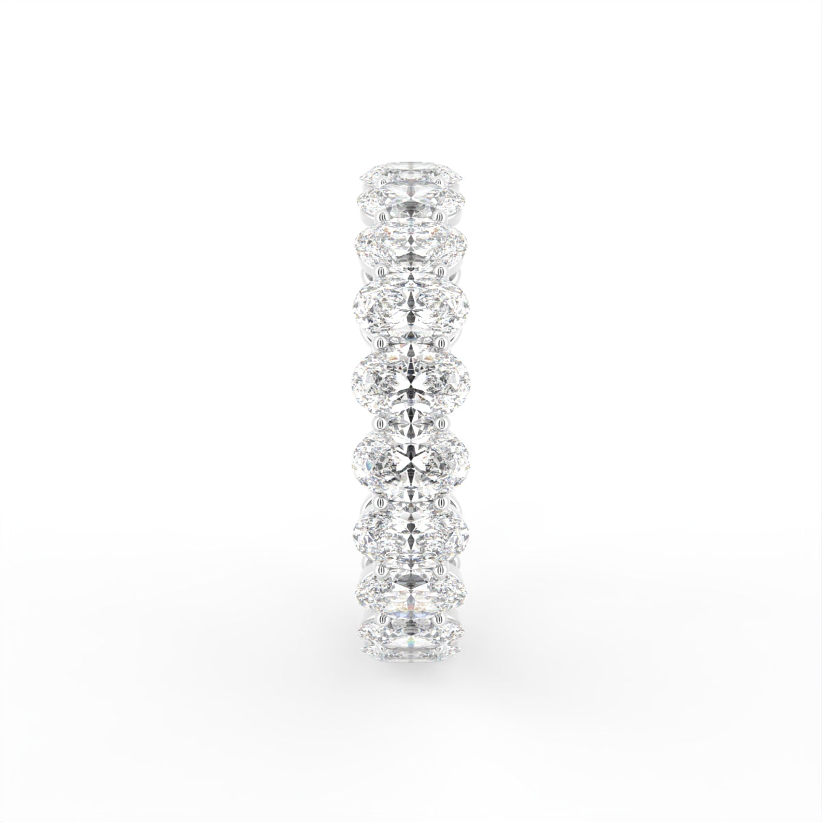 vimg:FJ4034|vimg:FJ3276|vimg:FJ3278|vimg:FJ3279|vimg:FJ3993|14K White Gold Full Eternity Oval Diamond Ring — SIDE