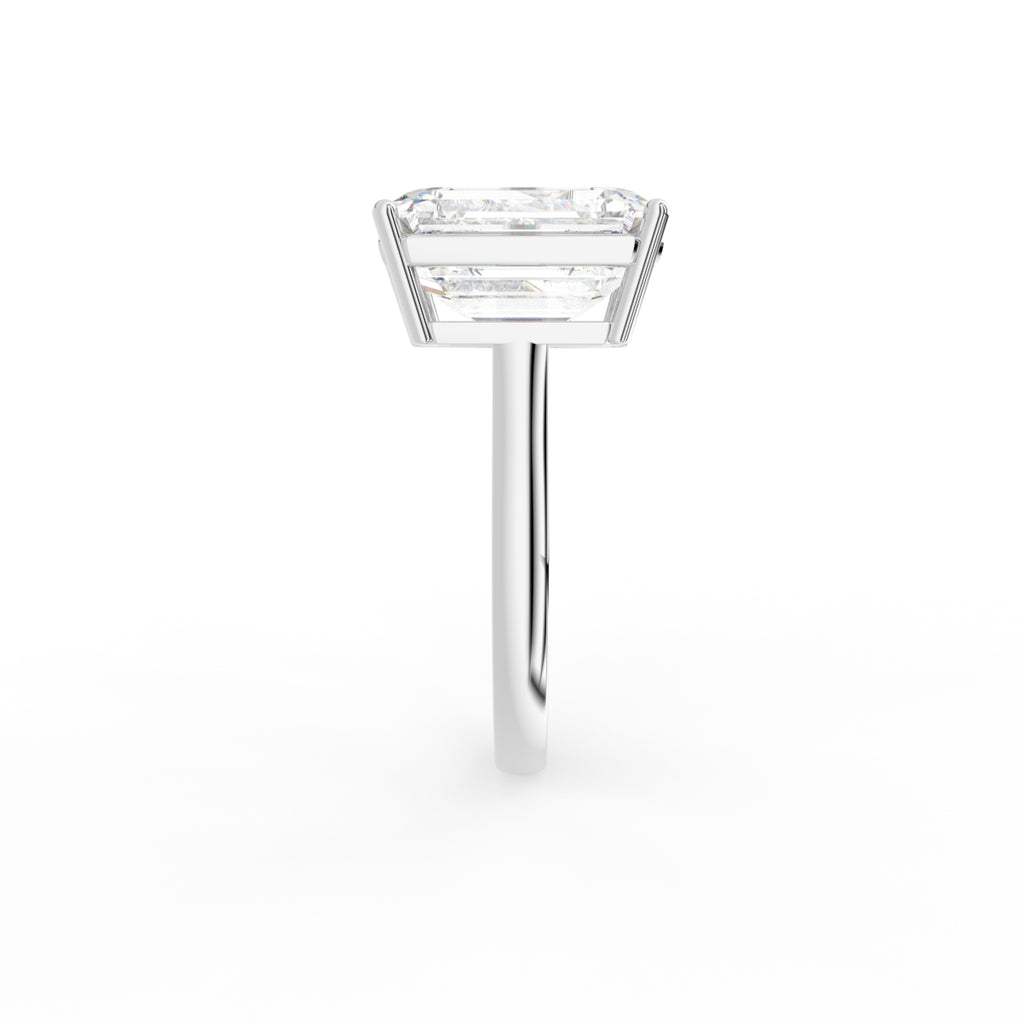 18K Diamond Engagement Ring — SIDE