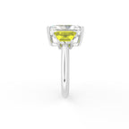 18K Trilogy Radiant Diamond Engagement Ring — SIDE