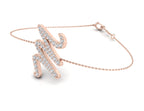 18K Alphabet Diamond Bracelet — 3D VIEW