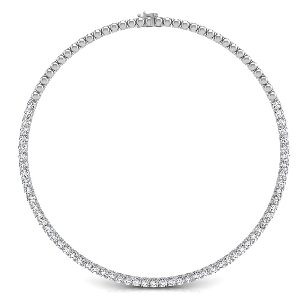 18K Layered Teardrop Diamond Necklace — TOP