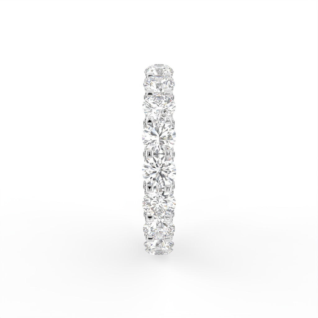 18K Full Eternity Round Diamond Ring — SIDE