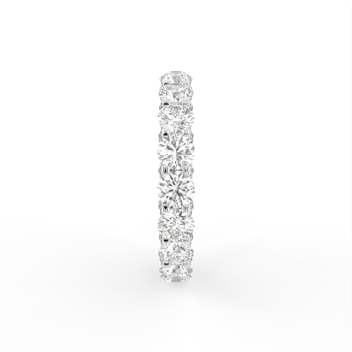 18K Full Eternity Round Diamond Ring — SIDE