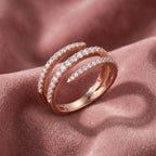 18K Bespoke Round Diamond Band Ring — AI cloth, in-house