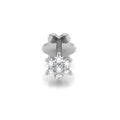 18K Flower Diamond Piercing Earrings — TOP