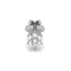 18K Flower Diamond Piercing Earrings — TOP