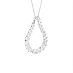 18K Bespoke Pear Round Diamond Pendant — 3D VIEW
