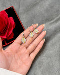 18K Yellow & White Round Diamond Earring & Pendant Set 1.97ct — IMAGE URL