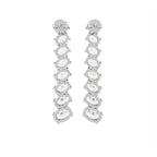 18K Oval Diamond Drop Earrings — BACK