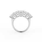 18K White Gold Eternity Ashoka Diamond Ring — FRONT