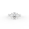 18K Trilogy Round Brilliant Diamond Ring — TOP