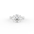 18K Trilogy Round Brilliant Diamond Ring — TOP