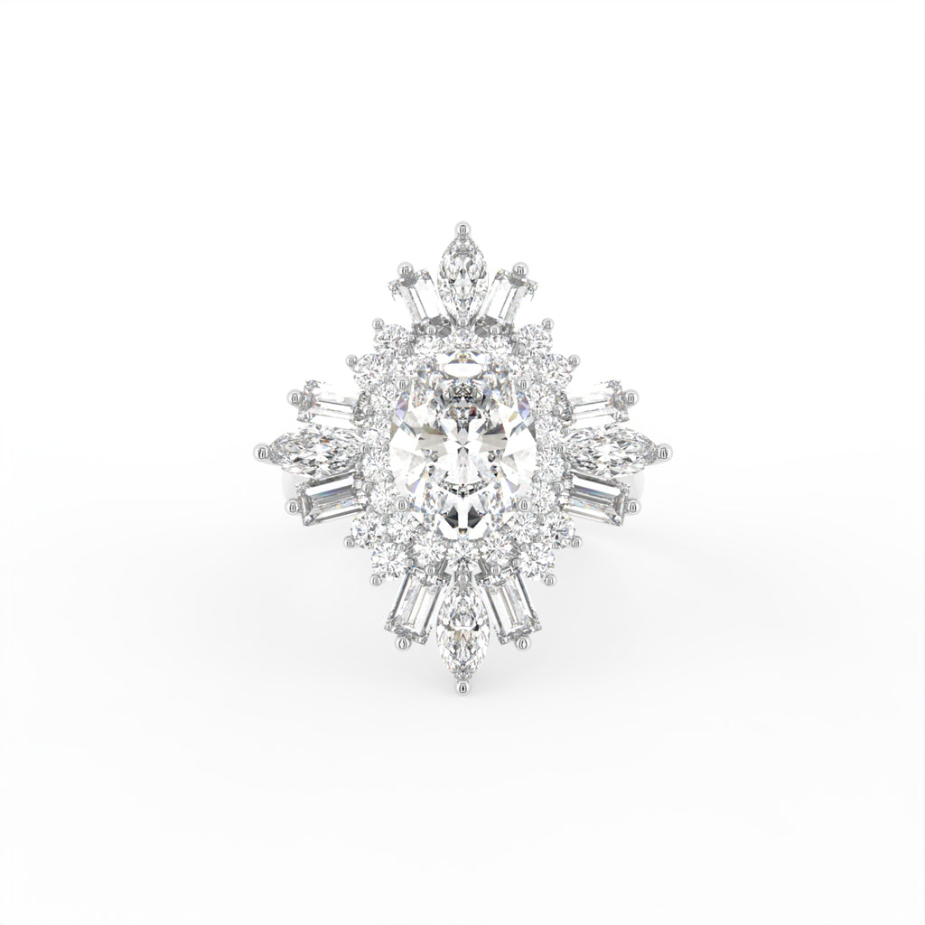 18K Solitaire Diamond Ring — TOP