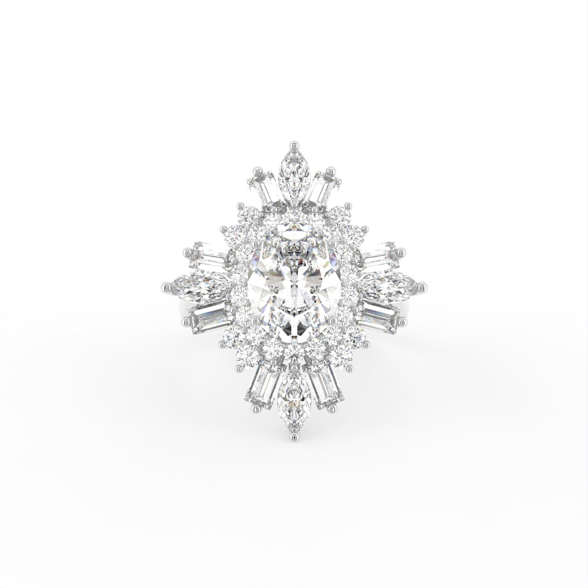 18K Solitaire Diamond Ring — TOP