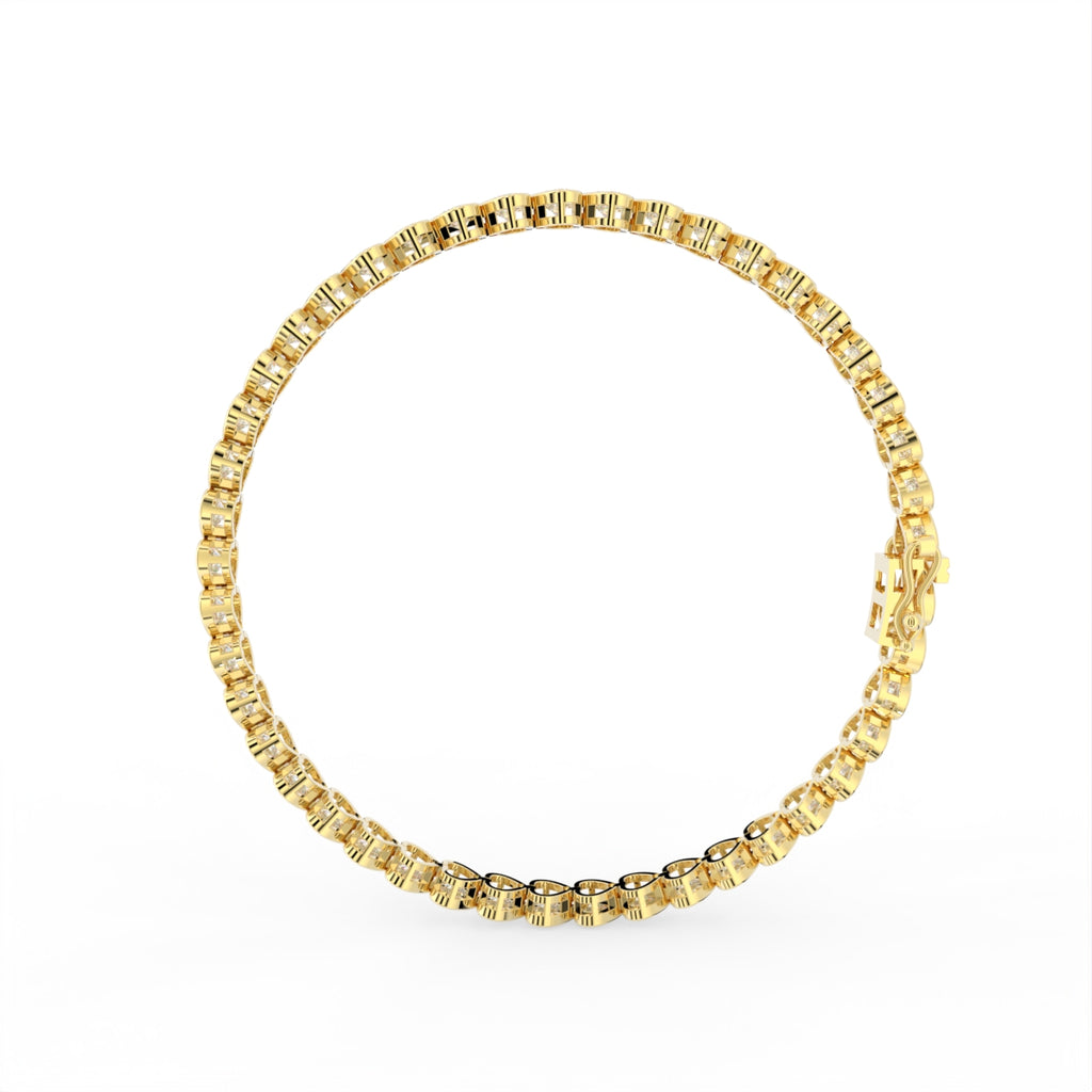 Sterling Silver Diamond Bracelet — FRONT/BACK
