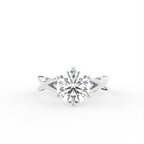 18K Solitaire Diamond Engagement Ring — TOP