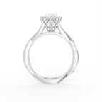 18K Solitaire Diamond Engagement Ring — FRONT