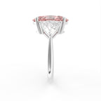 vimg:FJ2448|18K White Gold Trilogy Oval Diamond Ring — SIDE
