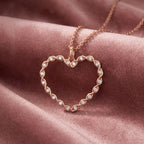 18K Heart Round Diamond Pendant — AI cloth, in-house