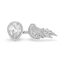 18K Bespoke Pear and Wing Diamond Ring — TOP
