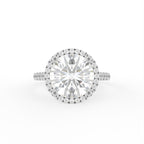 18K Halo Diamond Ring — TOP