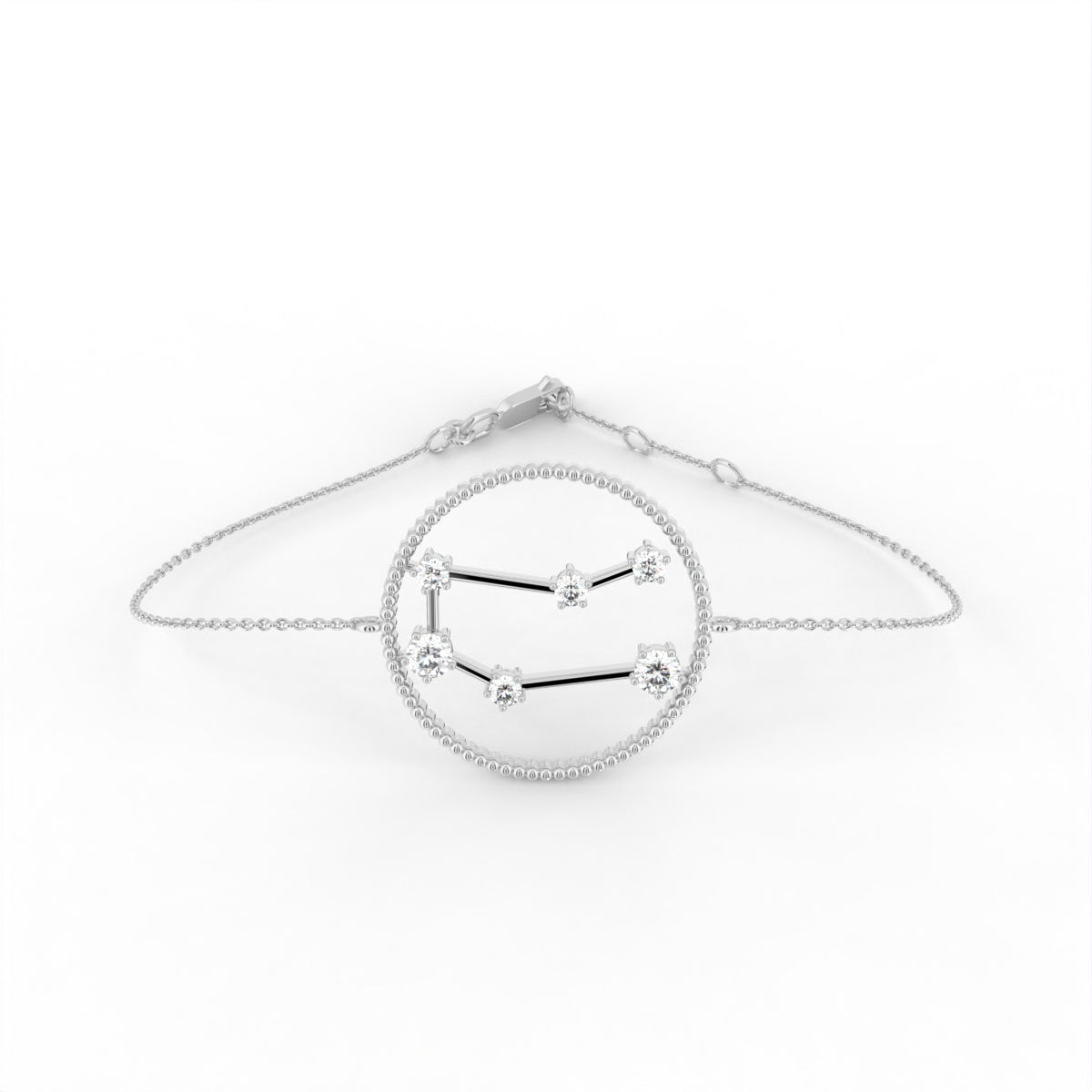18K Gemini Constellation Diamond Bracelet — TOP
