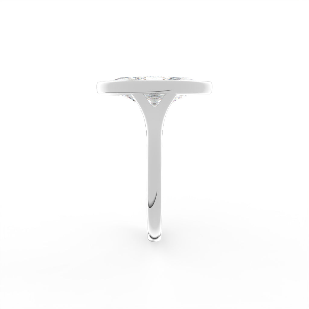 Sterling Silver Marquise Diamond Ring — TOP
