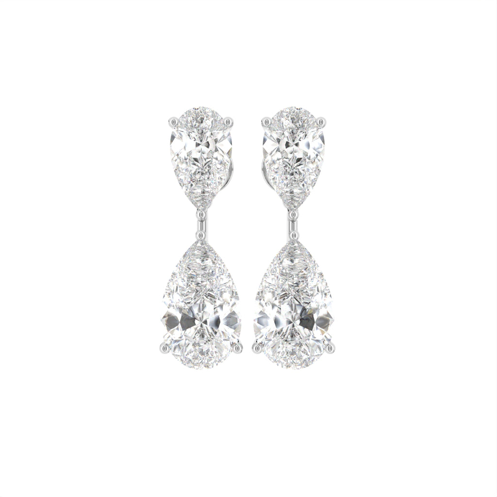 18K Diamond Drop Earrings — TOP