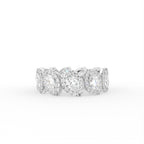 18K Full Eternity Marquise Diamond Halo Ring — TOP