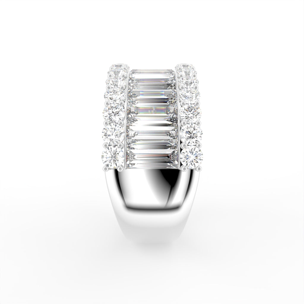 18K Eternity Baguette Diamond Ring — SIDE